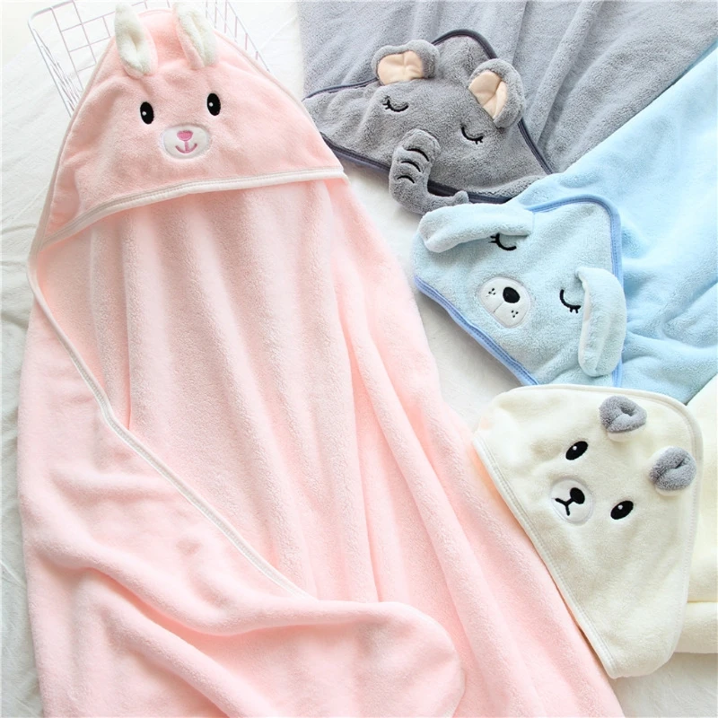 

Baby Hug Blanket Spring Winter Autumn Newborn Air Conditioner Quilt Bath Towel Coral Fleece Hat Wrap Warm Birth Blanket Gift