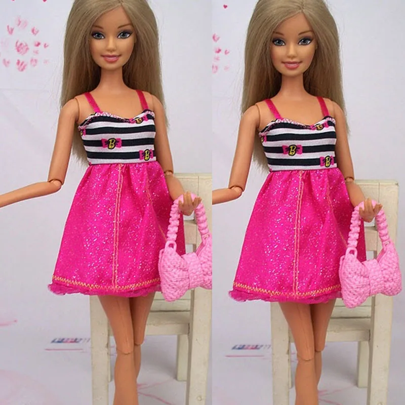 Цельнокроеная Повседневная кукольная одежда для кукол Барби 1/6 BJD короткие