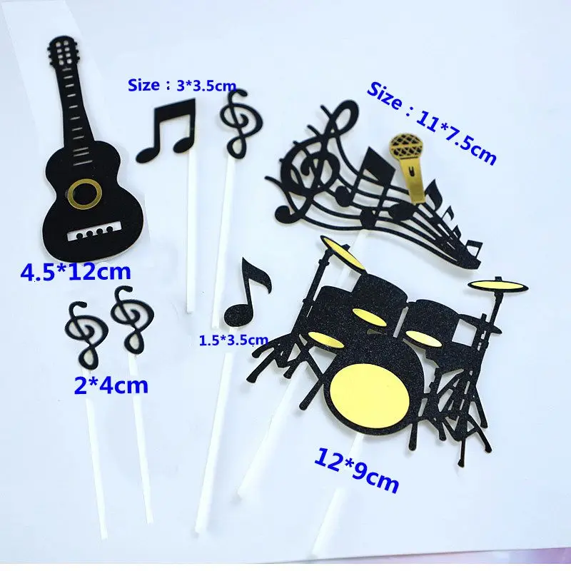 1 компл./упак. гитарная скрипка с днем рождения пятилинейная Музыкальная нота