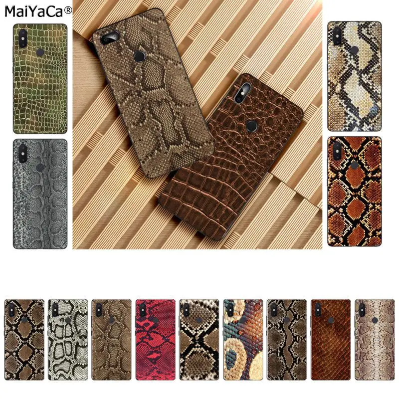 Высококачественный чехол для телефона MaiYaCa из змеиной кожи Xiaomi 8 9 se Redmi 6 pro 6A 4X 7 note 5