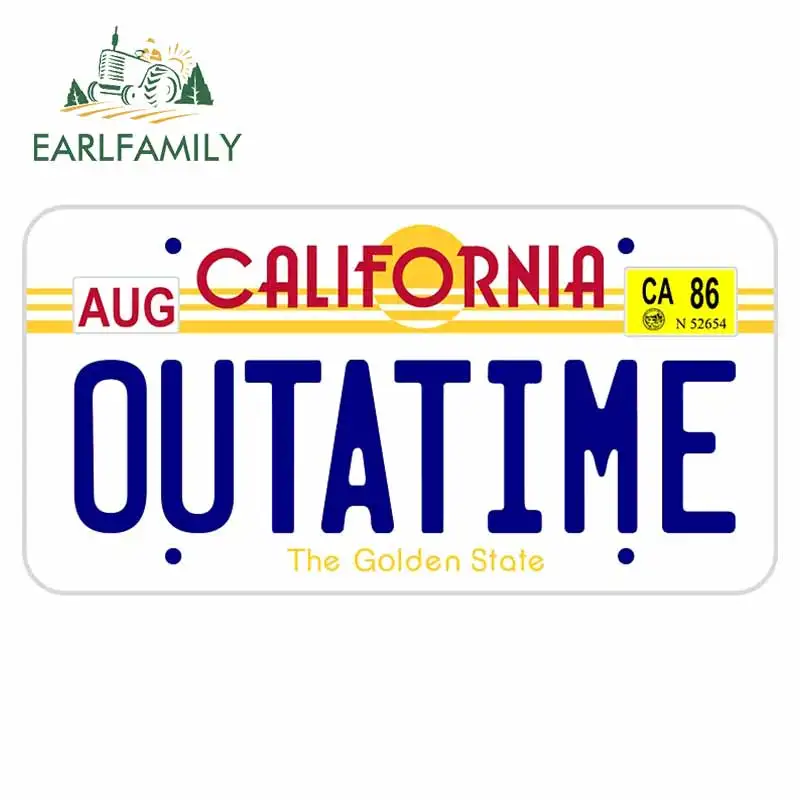 EARLFAMILY 13 см x 7 1 для Калифорнийского паспорта Outatime аниме автомобильные наклейки