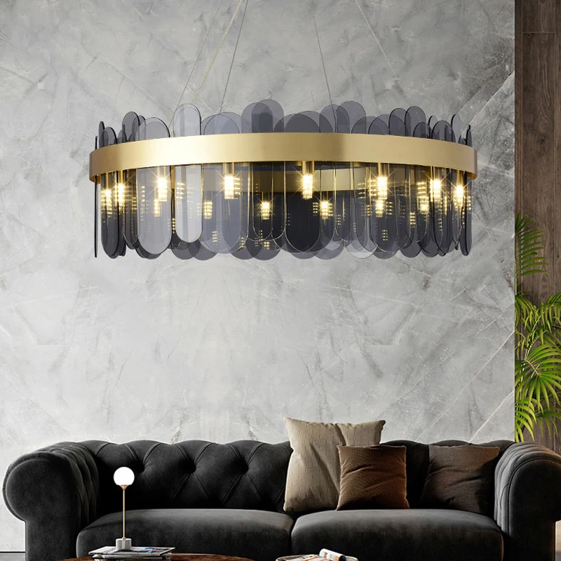 Лампа для гостиной люстра новая постмодернизированная креативная стеклянная