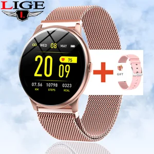 LIGE 2021 New Smart Watch Women Men Heart Rate Blood Pressure Information Remind Sport Multifunction