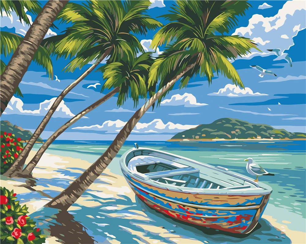 

Parasol Love Paint By Number No Frame For Adults Hand Painted Painting Art Gift Diy Coloring By Numbers Kits Home Decoration