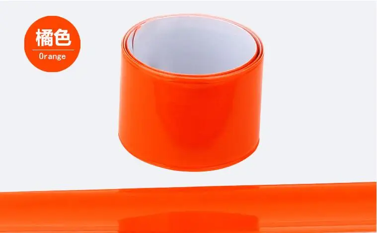 orange 1 шт., 40 см, для бега, альпинизма, велосипедные светоотражающие полосы Предупреждение ющие, для велосипеда, для безопасности велосипеда, для связывания штанов, для ног, ремень, светоотражающая лента, материал - Цвет: orange