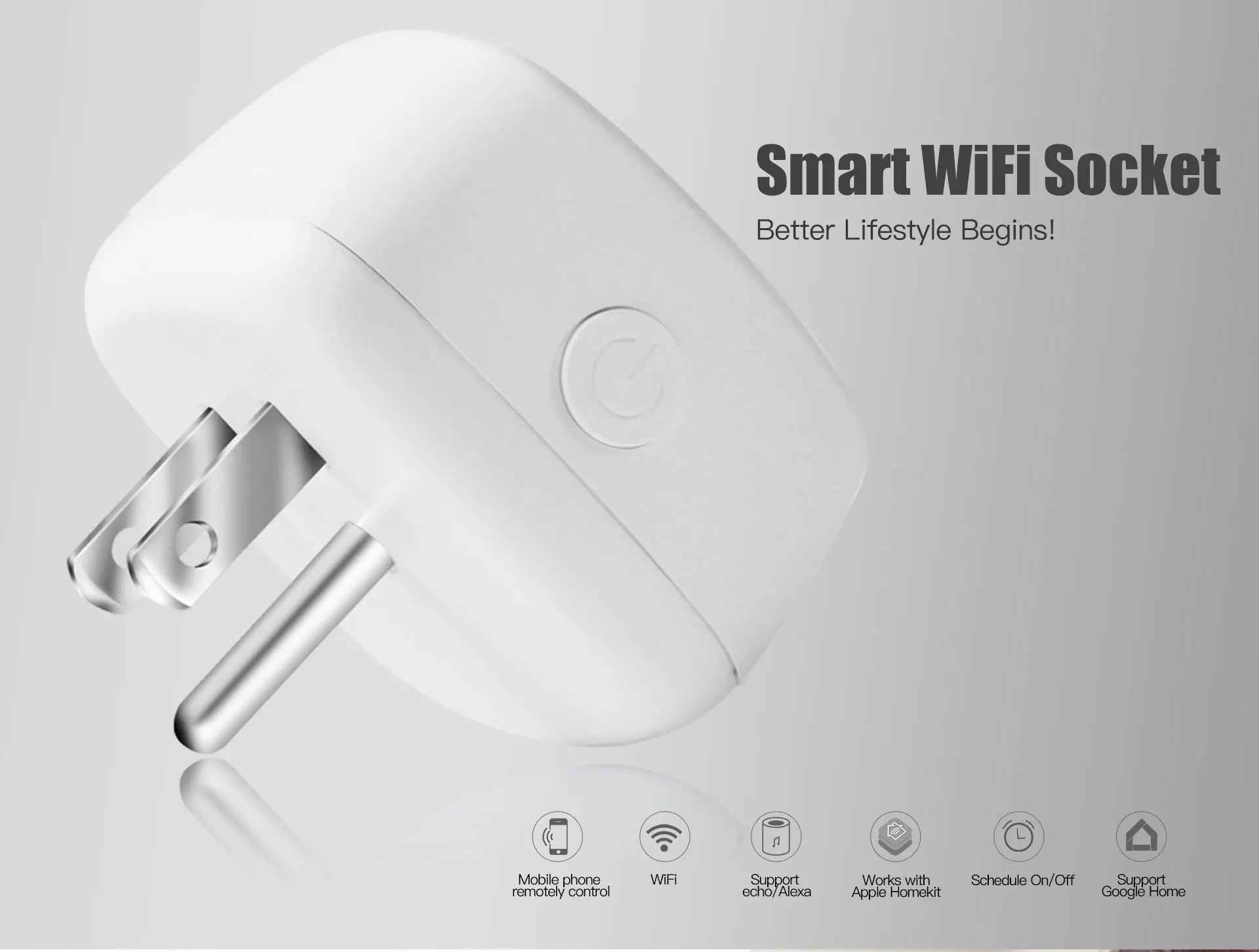 WS4 Wi-Fi умная розетка R/G/B/W многоцветная, WiFi лампа, совместима с HomeKit, Amazon Alexa, Google home, HomeKit