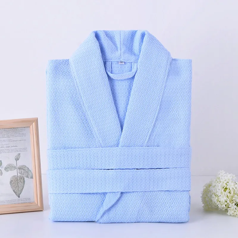 Халат вафельный хлопковый для мужчин и женщин ночнушка сна Дамское одеяло