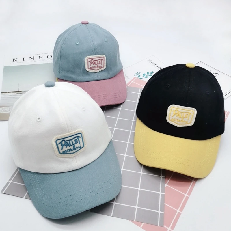 Gorra de b&eacute;isbol con letras para beb&eacute;, gorro ajustable de algod&oacute;n, transpirable, para verano e invierno-0