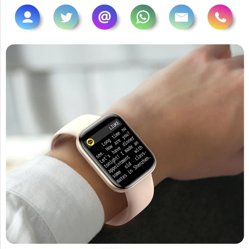 new smart watch men women 1 7 inch ultra thin screen heart rate sleep monitor waterproof fitness bracelet sport clock smartwatch free global shipping