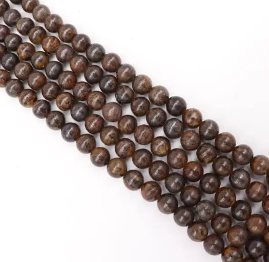 Natural Bronze ash Round Spacers Loose Beads For Jewelry Making DIY Bracelets Necklace Accessories |