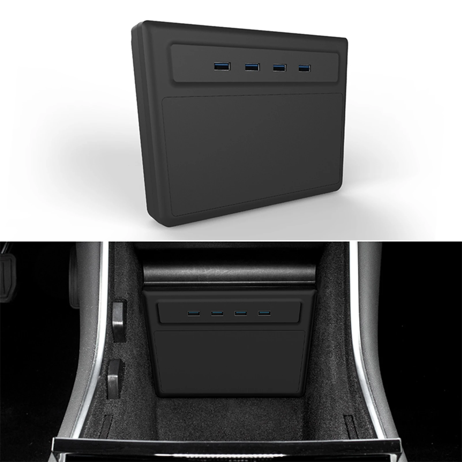 Мульти-usb-хаб салона центральной консоли аксессуаров с 6 в 1 / 5 Порты Замена для Tesla