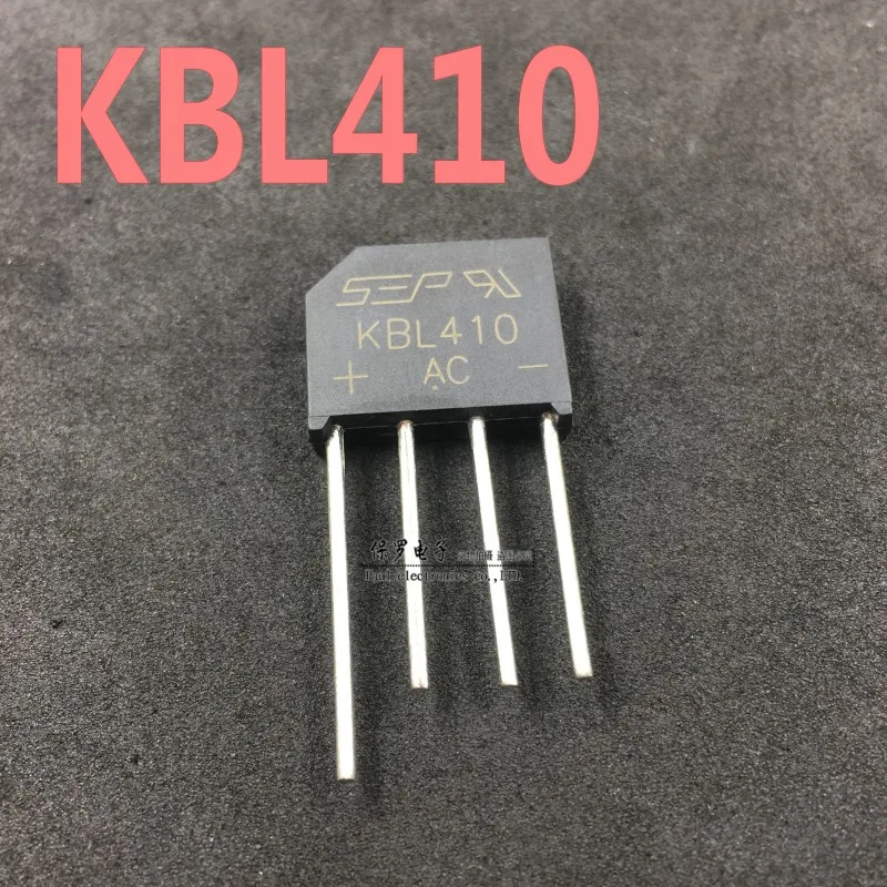 10 шт. 100% оригинальный новый выпрямитель мостовой штабель KBL410 4A/1000V плоский мост SEP