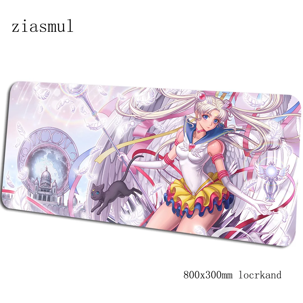 Sailor moon padmouse 80x30 см игровой коврик для мыши милый большой коврик для мыши геймер компьютерный Настольный коврик для ПК notbook mousemate - Цвет: pattern 1