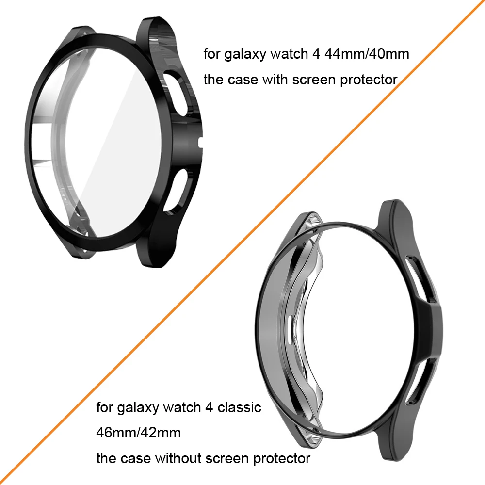 Ремешок и чехол из прозрачной смолы для samsung galaxy watch 4 44 мм 40 браслет classic 46 42 2 шт. |