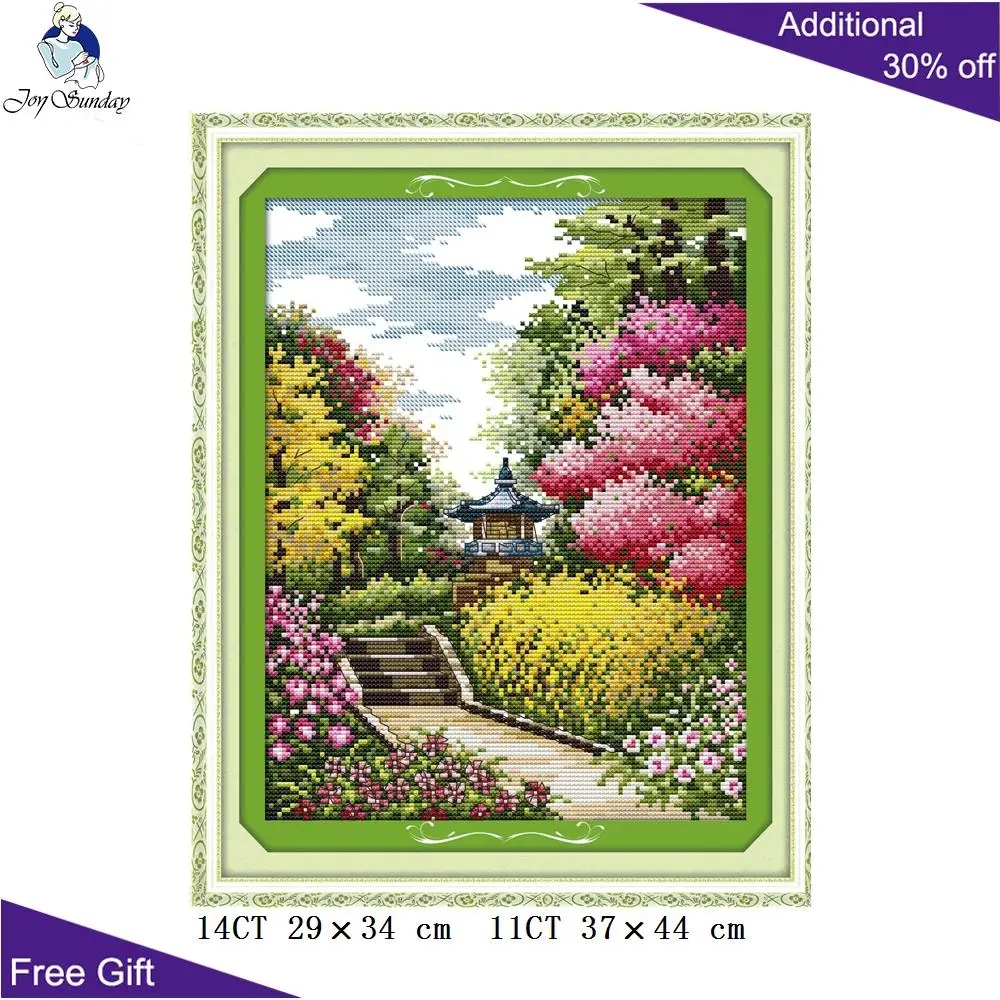 Joy Sunday весна вышивка крестиком F307 14CT 11CT Счетный и штампованный домашний декор