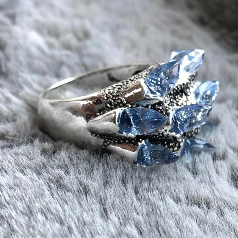 Новое модное очаровательное женское ювелирное изделие серебряного цвета кольцо