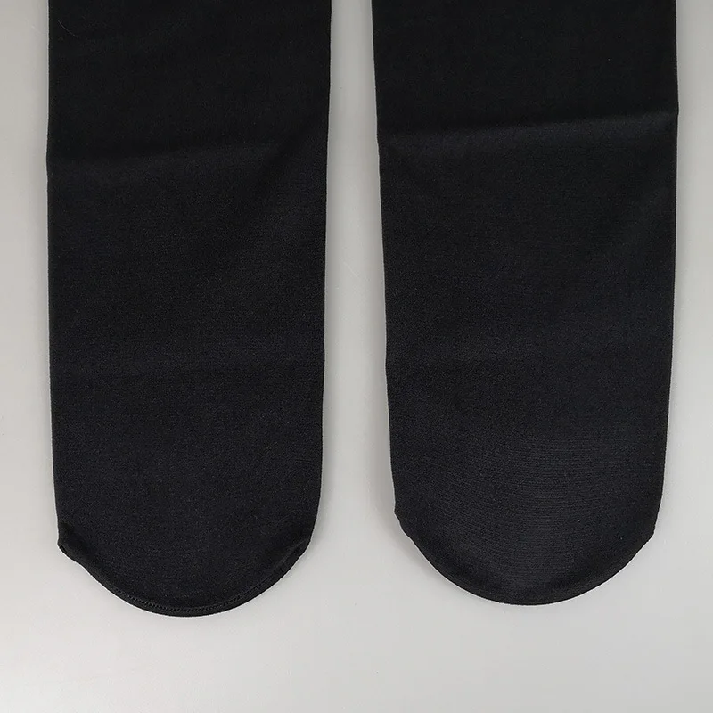 

KASURE Silky Transparent Knees High Mesh Stockings For Women Girls Fashion Fishnet Solid Black Color Segmentation Stocking