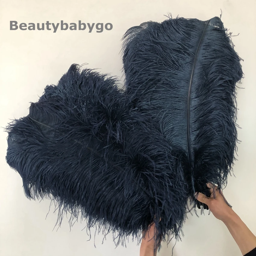 25 штук 70 75 см длинные пушистые страусовые перья темно синий окрашенный Страус пар