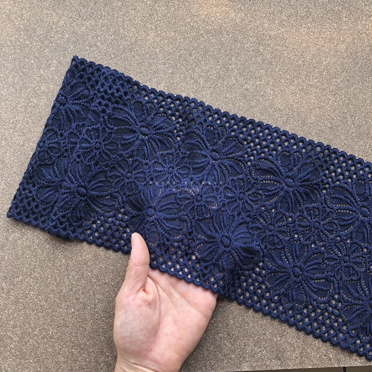 2 м/лот 25 см Широкий экспорт хорошее качество темно-бордовый эластичный кружевной