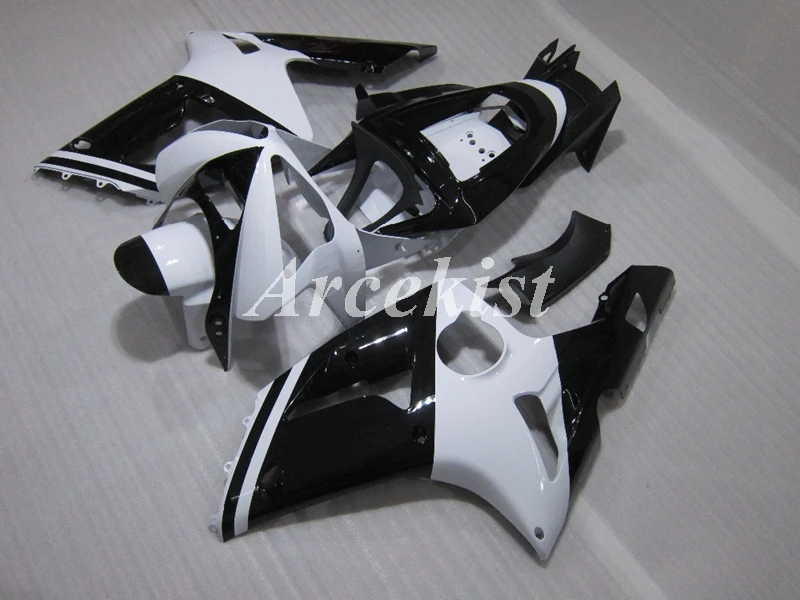 

Новый ABS весь мотоцикл обтекатели комплект подходит для Kawasaki Ninja ZX-6R 636 zx6r 2003 2004 03 04 Кузов женский костюм из двух вещей черно-белый
