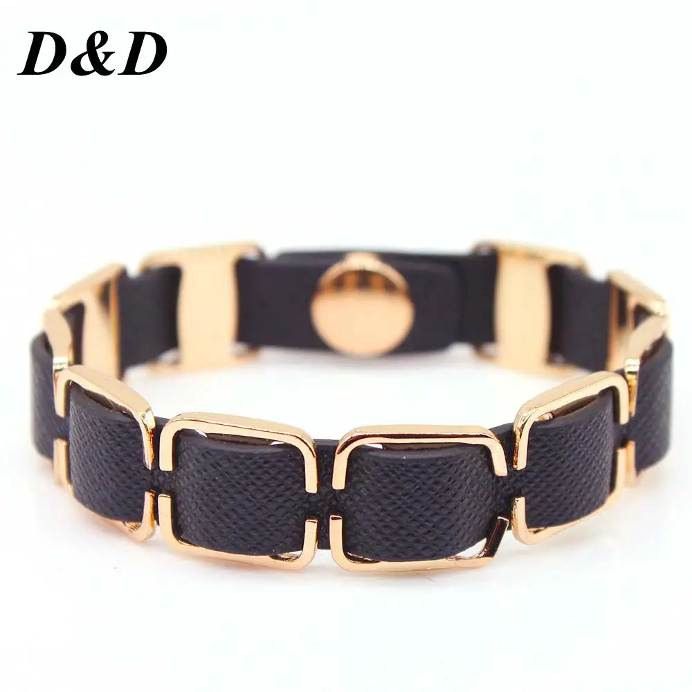 

Fashion Geometric Chain Weaving Punk Leather Bracelet Temperament Character Ornaments Restoring Ancient Ways Men And Women