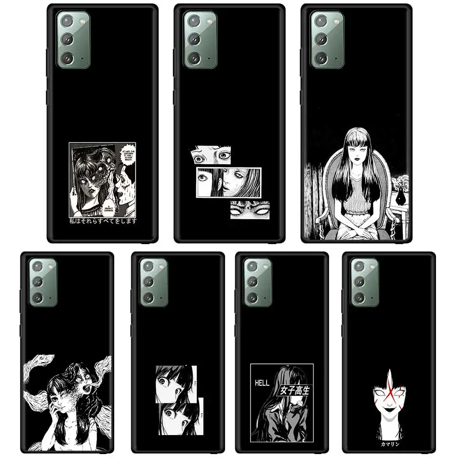 

Junji Ito Tees Horror Call Phone Case For Samsung Galaxy A51 A71 A21s A11 A31 A41 A91 A12 A32 A42 A52 A22 5G A02s A01 Soft Capa
