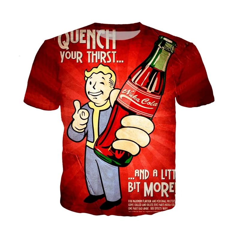 Футболка Fallout мужская с 3d принтом модный смешной крутой Топ в стиле Харадзюку