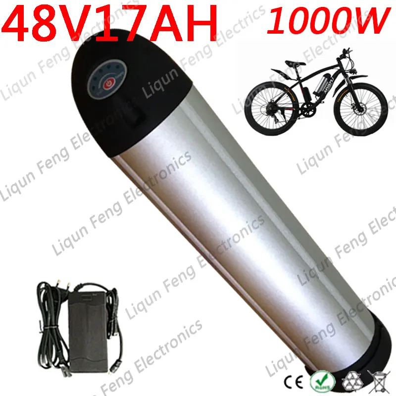 48V 17AH Электрический велосипед Батарея 500W 750W 1000W электрический скутер фара для