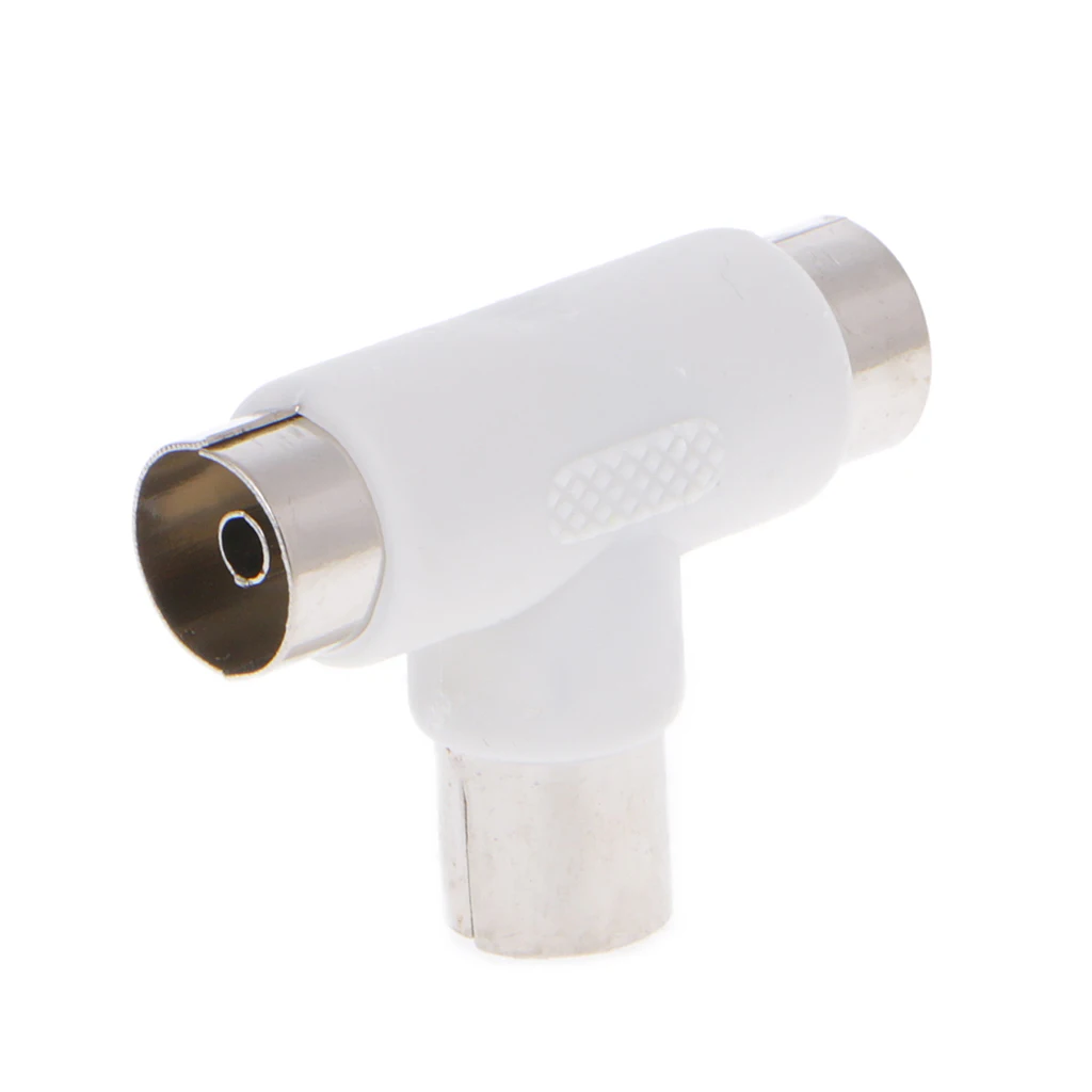 Двухсторонний ТВ T-разветвитель антенна коаксиальный кабель штекер 2x гнездовой