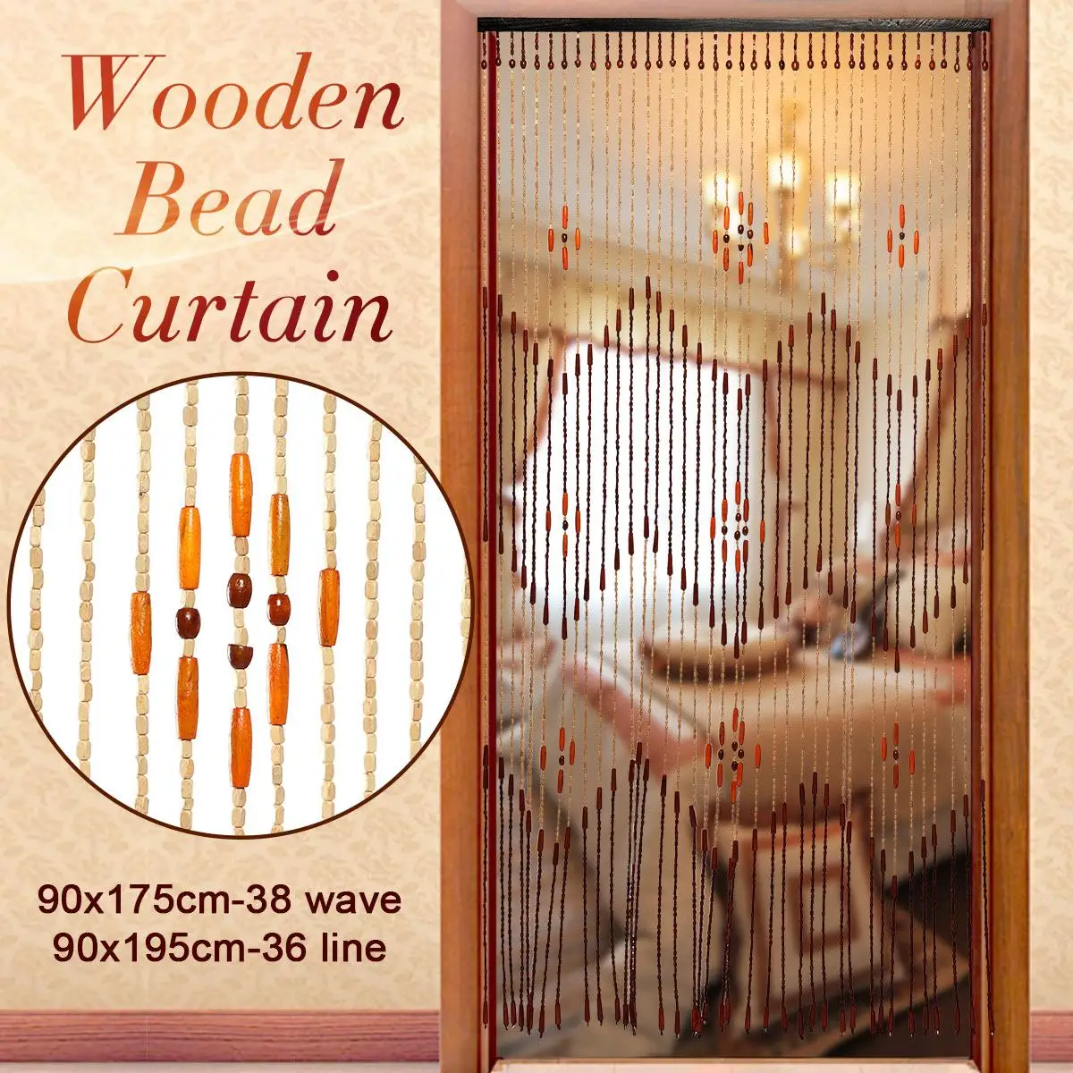 36 линия/38 волнистые двери окна деревянные шторы из бисера ручная работа бобы