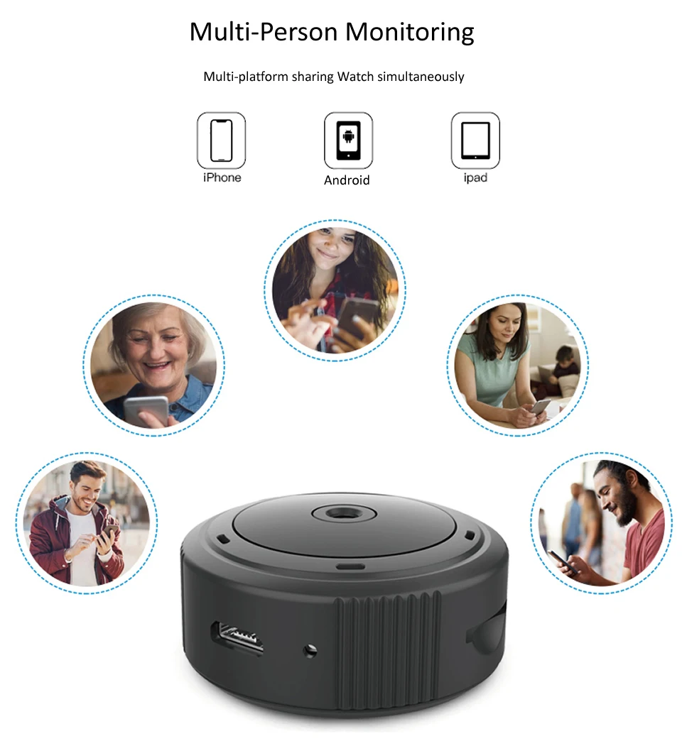 Electop Мини WiFi камера 1080P ИК ночного видения Домашняя безопасность ip-камера CCTV Обнаружение движения Беспроводная радионяня DVR видеокамера