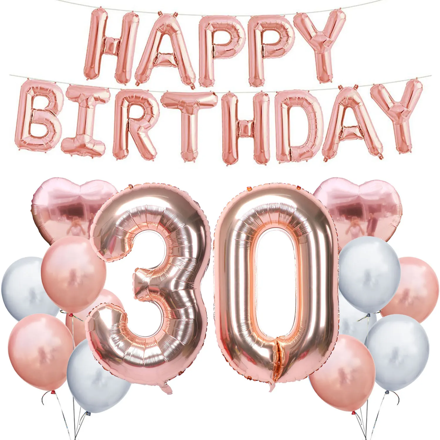 27 Amawill 60th С Днем Рождения Розовое золото конфетти 32 дюймов номер фольги шар для взрослых День Рождения Декор юбилей поставки 75D - Цвет: 27