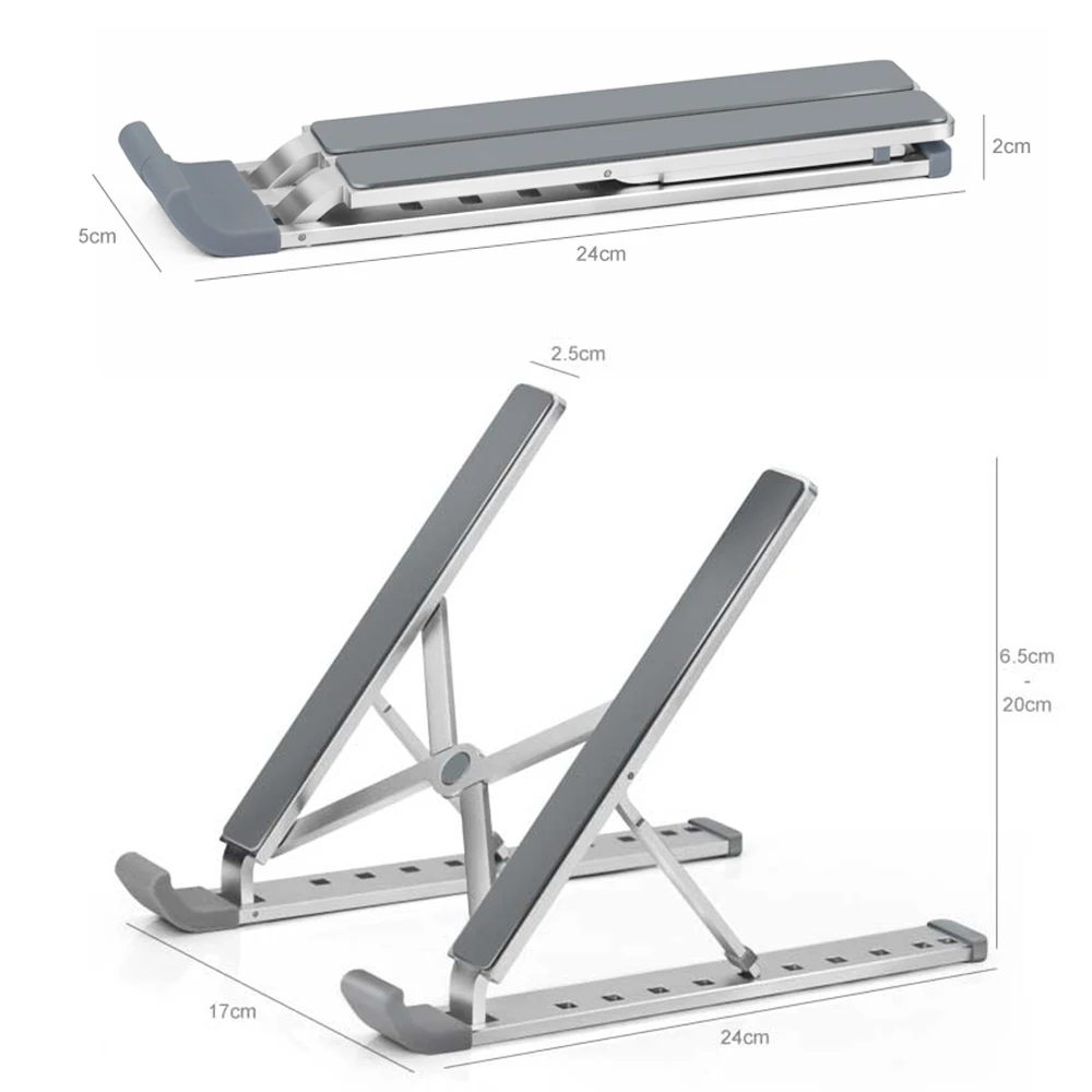 

Portable Laptop Stand Foldable Base Notebook Holder For Macbook Pro Air Imac Aluminum PC Computer Cooling Bracket Stand Support