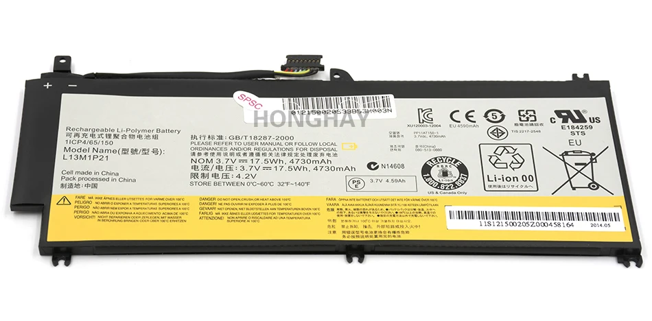 Honghay L13M1P21 аккумулятор для планшета lenovo Miix 2 8 дюймов планшетный ПК L13L1P21 3,7 в 17.5WH 4730 мАч Miix 2-8 дюймов 8 дюймов