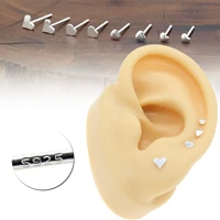 new design arrival heart shape stud earring ear decoration piercing jewelry piercing oreja pendientes plata 925