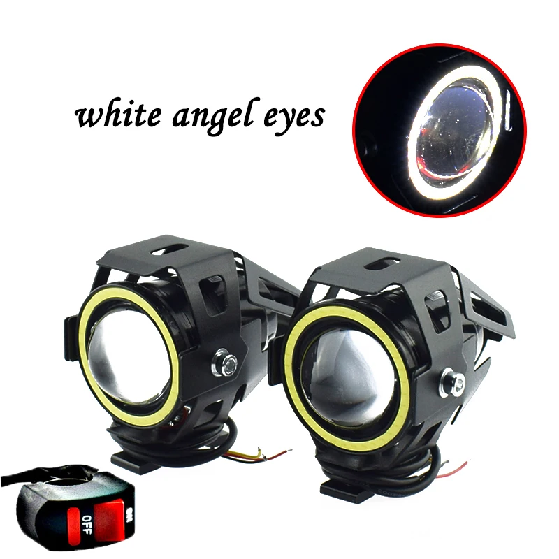 Фары для мотоцикла светодиодные фары 12 В 125 Вт u7 6000k точечные светильники