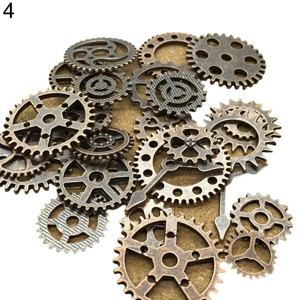 100g винтажные Cogs ювелирные изделия Сделай Сам сплав подвески шестерни стиле