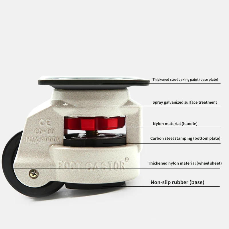 Резиновая ножка 40F регулировка уровня ноги фотоколесо 60 кг грузоподъемность