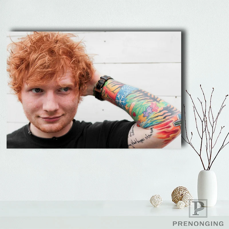 Холст постер из шелковой ткани горячая Распродажа ed sheeran Плакат Украшение дома