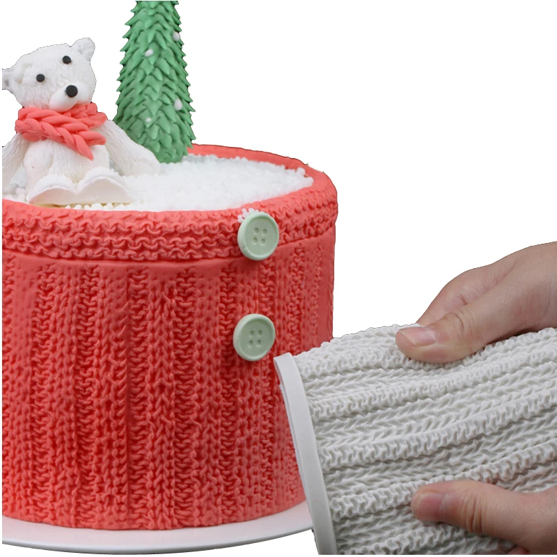 Meiбам шерстяная вязаная кружевная силиконовая помадная форма для торта детская