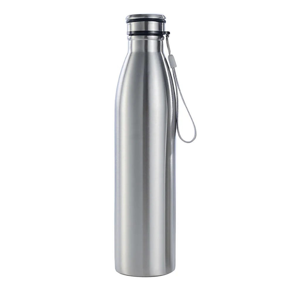 Портативная уличная бутылка для воды 650/1000 мл из нержавеющей стали вместительная