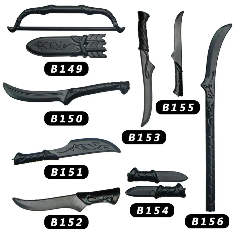 1 шт. без мини-фигурки бронежилет меч топор Сломанный меч-ружье Молот с шипами