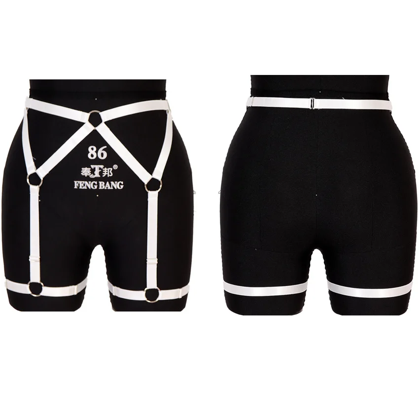 Ремень-подвязка Пояс верности клетка Высокая Талия белые чулки с подтяжками хараюку нога нательный бандаж эластичный отрегулировать выдалбливают портупея