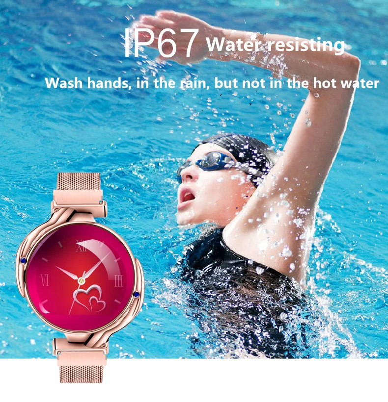 

New Fashion Women Smart Watch Waterproof Heart Rate Blood Pressure Monitor Smartwatch Gift for Ladies Watch Bracelet