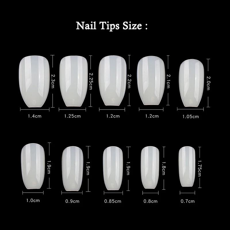 100 шт./коркор. короткий гроб накладные ногти с полным покрытием балерины Сделай