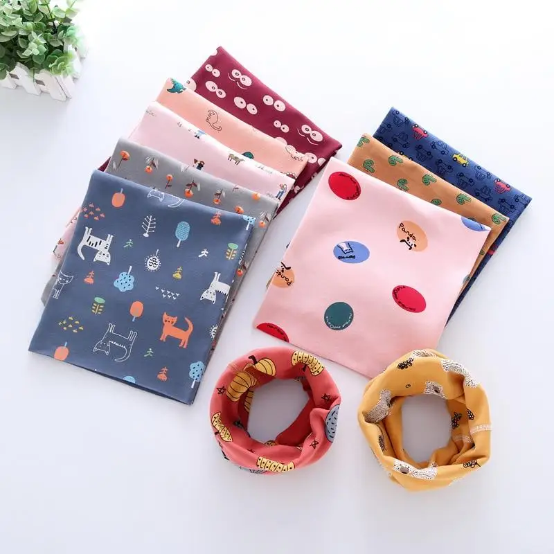 

Cotton Baby Girls Boys Scarf Autumn Winter Boys O Ring Scarf Kids Collar Scarf Children Neckerchief Scarves Baby Keep Warm Stuff