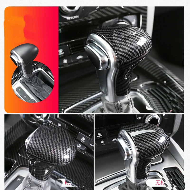 

for Audi A4A5A6A7Q5Q7A4LA6LS6 modified gear shift head cover carbon fiber gear handle cover shell interior trim A3Q2L decoration