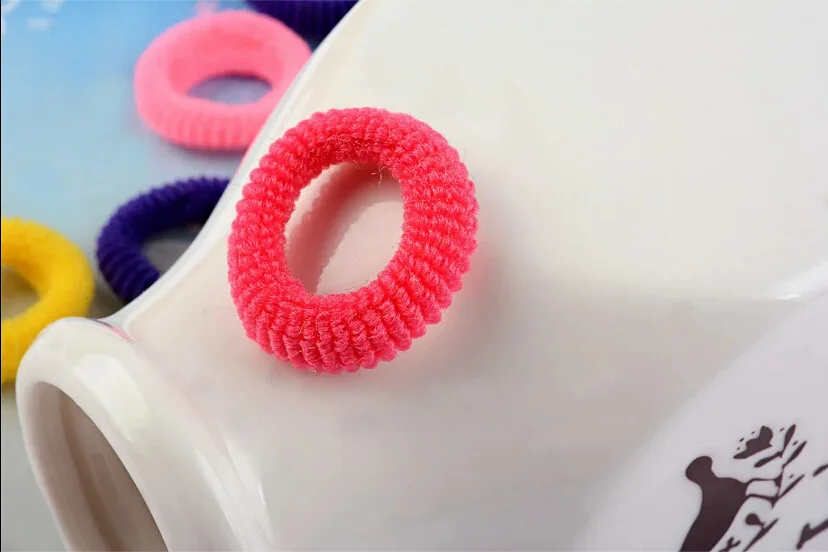 100 шт./лот Разноцветные Одноразовые резинки для волос детей милые аксессуары