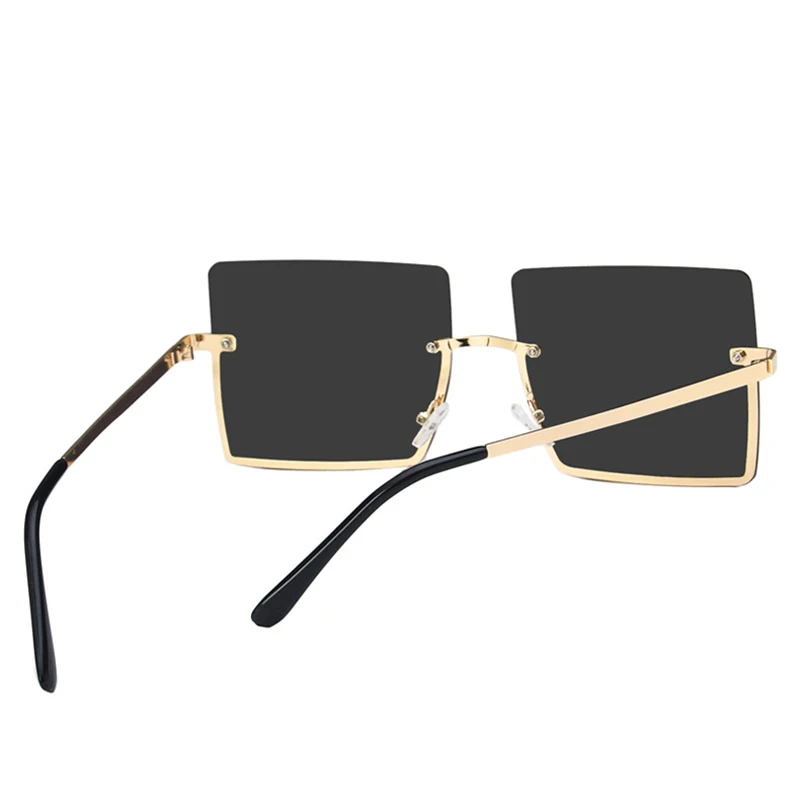 

Half-rimless square women's sunglasses Oversized luxury fashion photochromic glasses Driver vintage sun glasses eyewear UV400