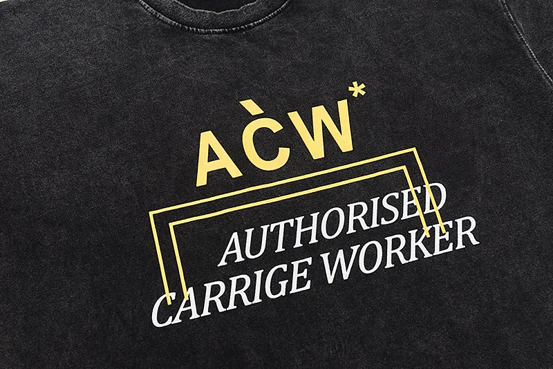 

A Cold Wall T-shirt Wash Do Old 100% Cotton Men Women Casual A-COLD-WALL* T Shirt Oversize S M L Acw Tops